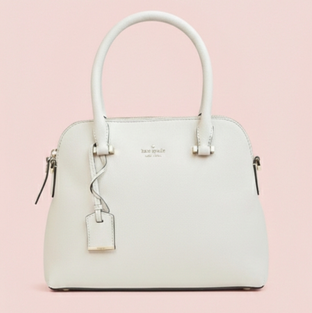 Kate Spade LIMITED EDITION Cream Satchel Bag With Crossbody Strap